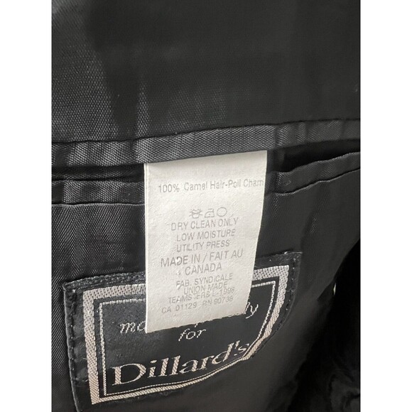 Ralph Lauren Camel Hair Coat 44R Black Jacket Blazer Sports Coat Preppy Classic - Picture 10 of 16